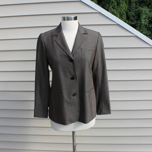 Lafayette 148 New York Jackets & Blazers - Lafayette 148 New York Women's Petite Structured Blazer Brown Size 2